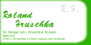 roland hruschka business card